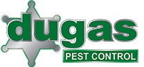 the logo of dugas pest control, joining ja-roy pest control