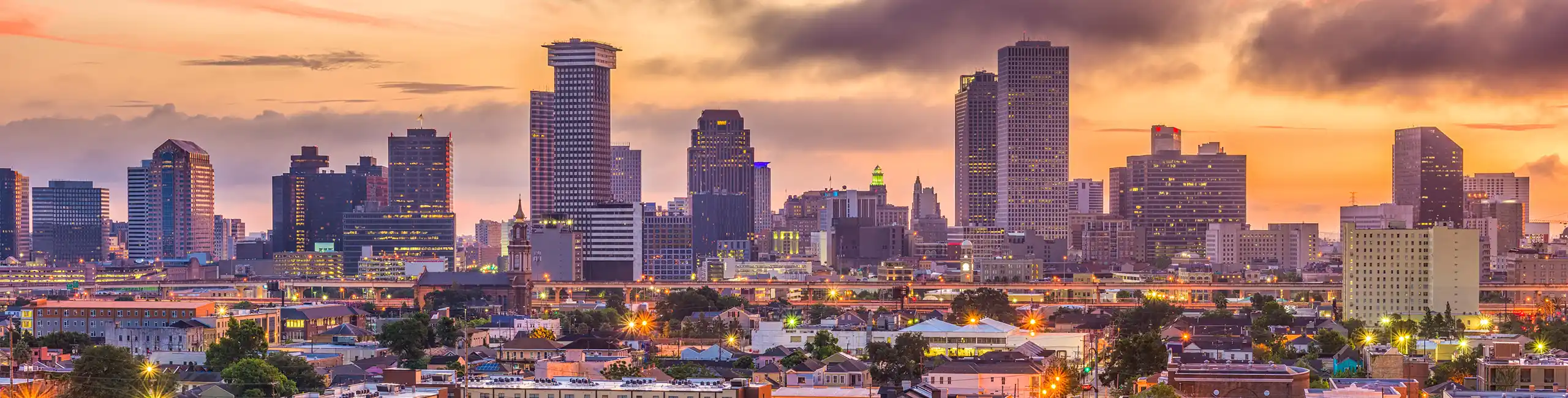 Skyline during dusk | Ja-Roy Pest control serving in Covington LA