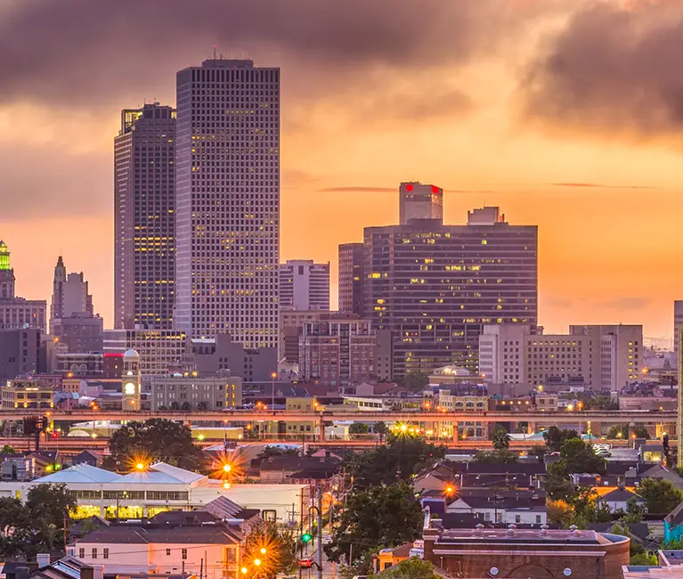 Skyline during dusk | Ja-Roy Pest control serving in Covington LA